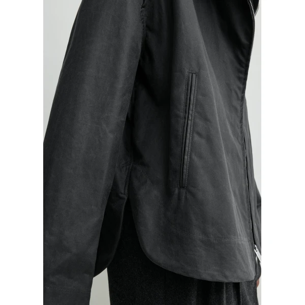 Totême Zipped country jacket in Washed black - Jackets - Scandinavian Minimalist Luxury at Luxury Shoes 