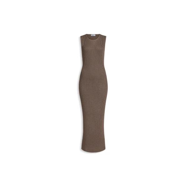 Alaïa Waffle Godets Midi Dress - ALAÏA Dresses - Laser Cut Luxury - Shop at Luxury Shoes 