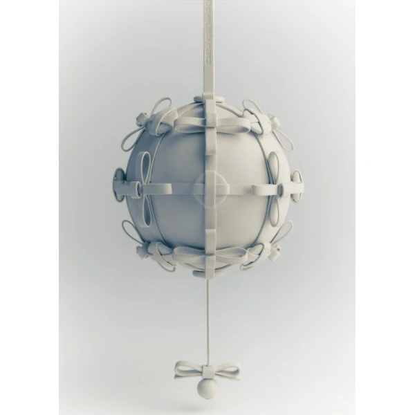 Polène Button Bow Sphere in Porcelain Button Bow Sphere in Porcelain - Clutch Bags - Parisian Luxury Leather Bag at Luxury Shoes 