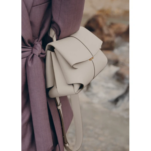 Polène Mokki in Chalk Mokki in Chalk - Shoulder & Crossbody Bags - Parisian Luxury Leather Bag at Luxury Shoes 