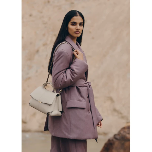 Polène Mokki in Chalk Mokki in Chalk - Shoulder & Crossbody Bags - Parisian Luxury Leather Bag at Luxury Shoes 
