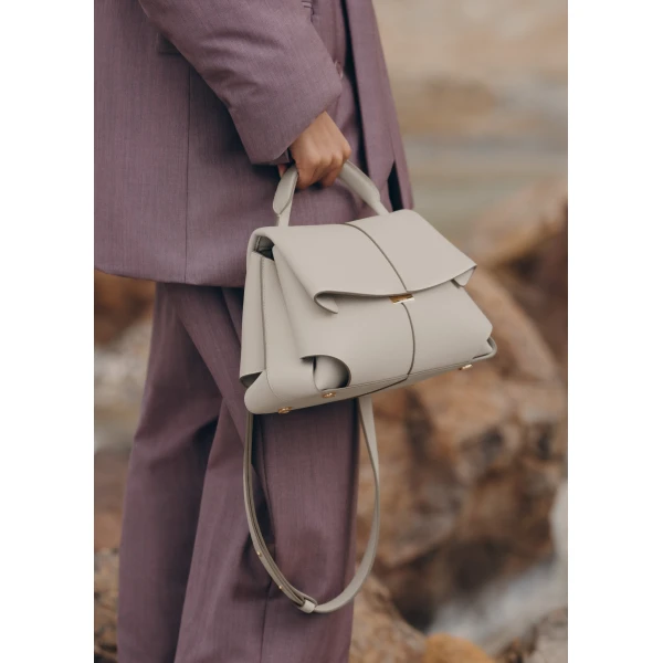 Polène Mokki in Chalk Mokki in Chalk - Shoulder & Crossbody Bags - Parisian Luxury Leather Bag at Luxury Shoes 