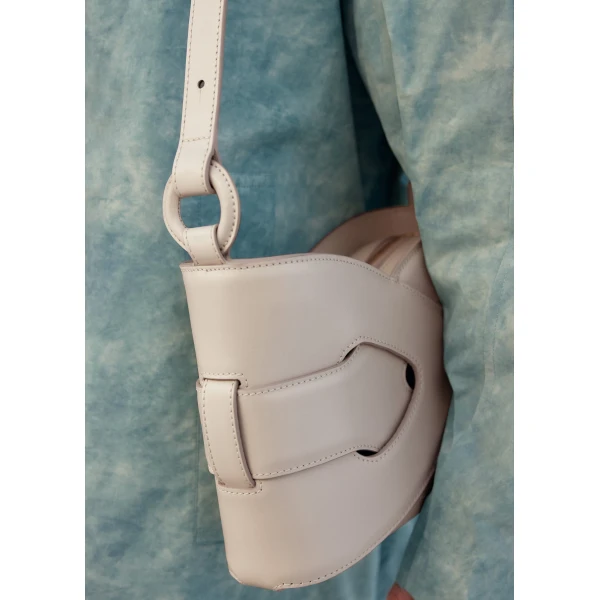 Polène Nodde in Chalk Nodde in Chalk - Shoulder & Crossbody Bags - Parisian Luxury Leather Bag at Luxury Shoes 