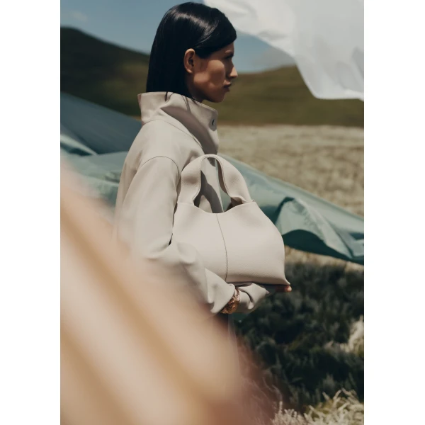 Polène Numéro Neuf in Chalk Numéro Neuf in Chalk - Shoulder & Crossbody Bags - Parisian Luxury Leather Bag at Luxury Shoes 