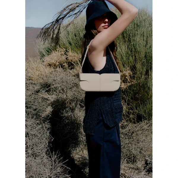 Polène Osmo in Chalk Osmo in Chalk - Shoulder & Crossbody Bags - Parisian Luxury Leather Bag at Luxury Shoes 