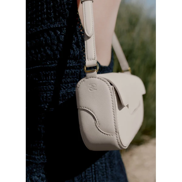 Polène Osmo in Chalk Osmo in Chalk - Shoulder & Crossbody Bags - Parisian Luxury Leather Bag at Luxury Shoes 