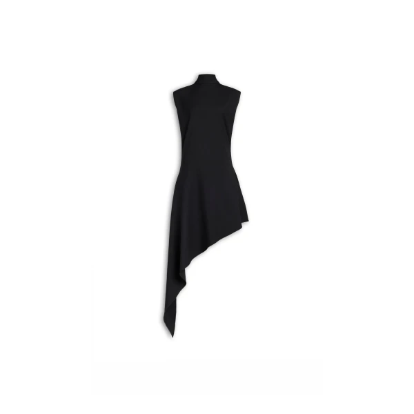 Alaïa Wool Gabardine Pointed Dress - ALAÏA Dresses - Laser Cut Luxury - Shop at Luxury Shoes 