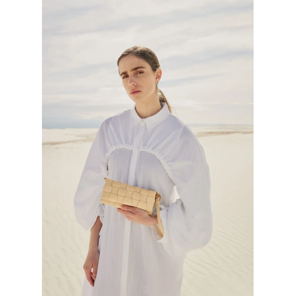 Polène Neiti in Wheat Neiti in Wheat - Shoulder & Crossbody Bags - Parisian Luxury Leather Bag at Luxury Shoes 