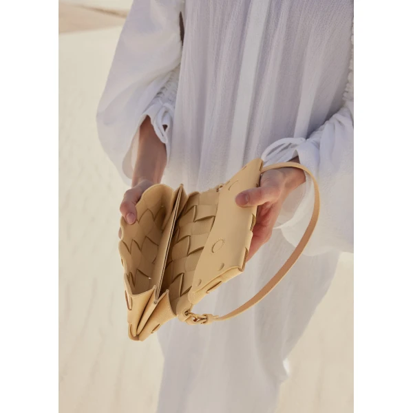 Polène Neiti in Wheat Neiti in Wheat - Shoulder & Crossbody Bags - Parisian Luxury Leather Bag at Luxury Shoes 