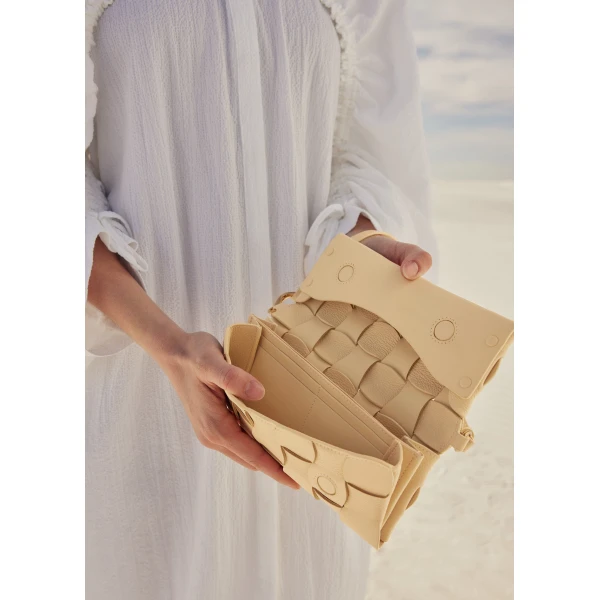 Polène Neiti in Wheat Neiti in Wheat - Shoulder & Crossbody Bags - Parisian Luxury Leather Bag at Luxury Shoes 