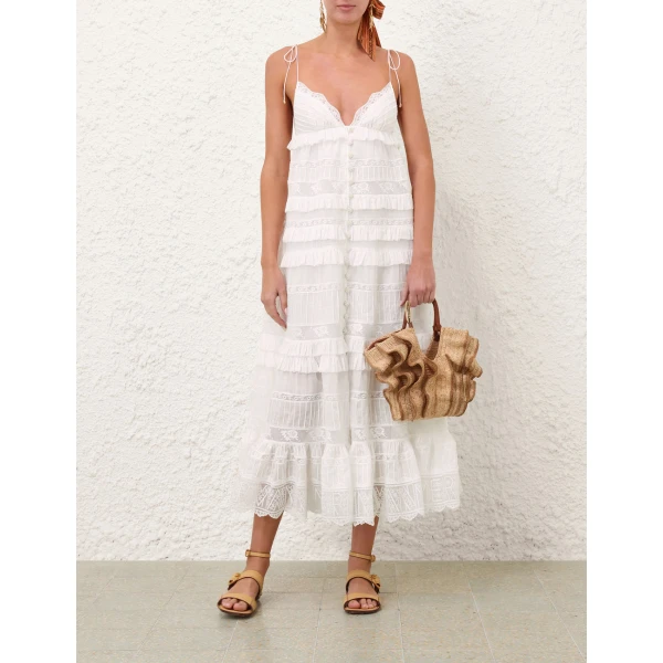 Elevate your elegance in this Zimmermann Dresses available now at Luxury Shoes 