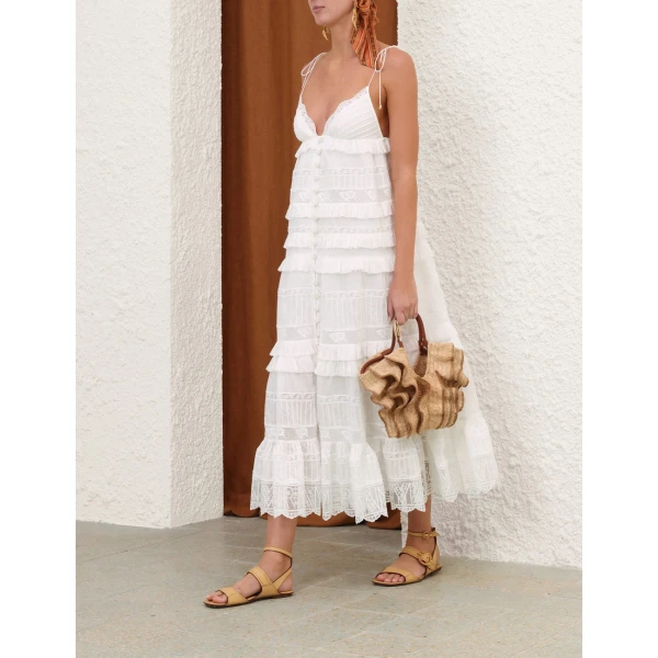 Elevate your elegance in this Zimmermann Dresses available now at Luxury Shoes 
