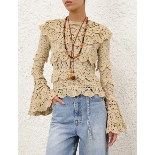 Elevate your elegance in this Zimmermann Tops available now at Luxury Shoes 