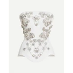 Zuhair Murad Cady Beaded Top - Tops - Lebanese Haute Couture and Evening Gowns at Luxury Shoes 