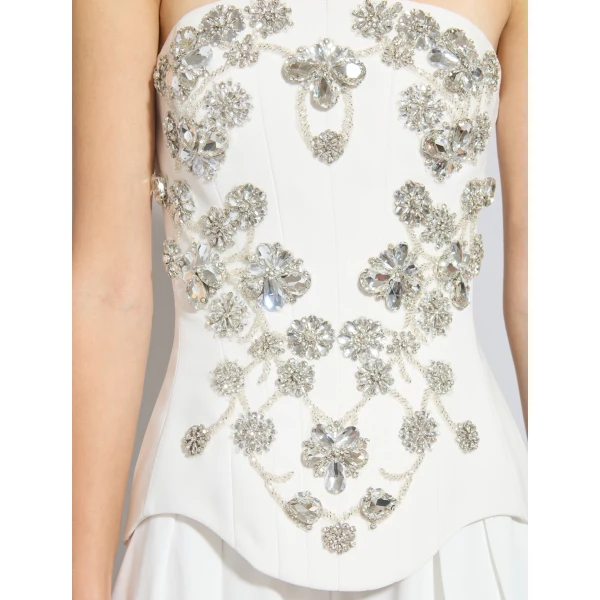Zuhair Murad Cady Beaded Top - Tops - Lebanese Haute Couture and Evening Gowns at Luxury Shoes 