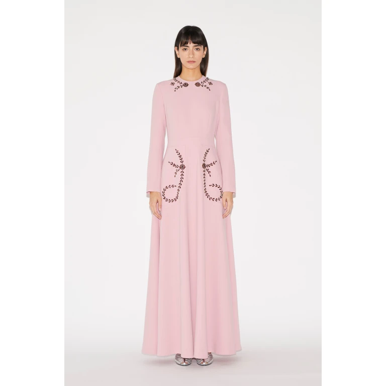 Huishan Zhang Eddie gown in pink sable from the Pre-Fall 2026 collection