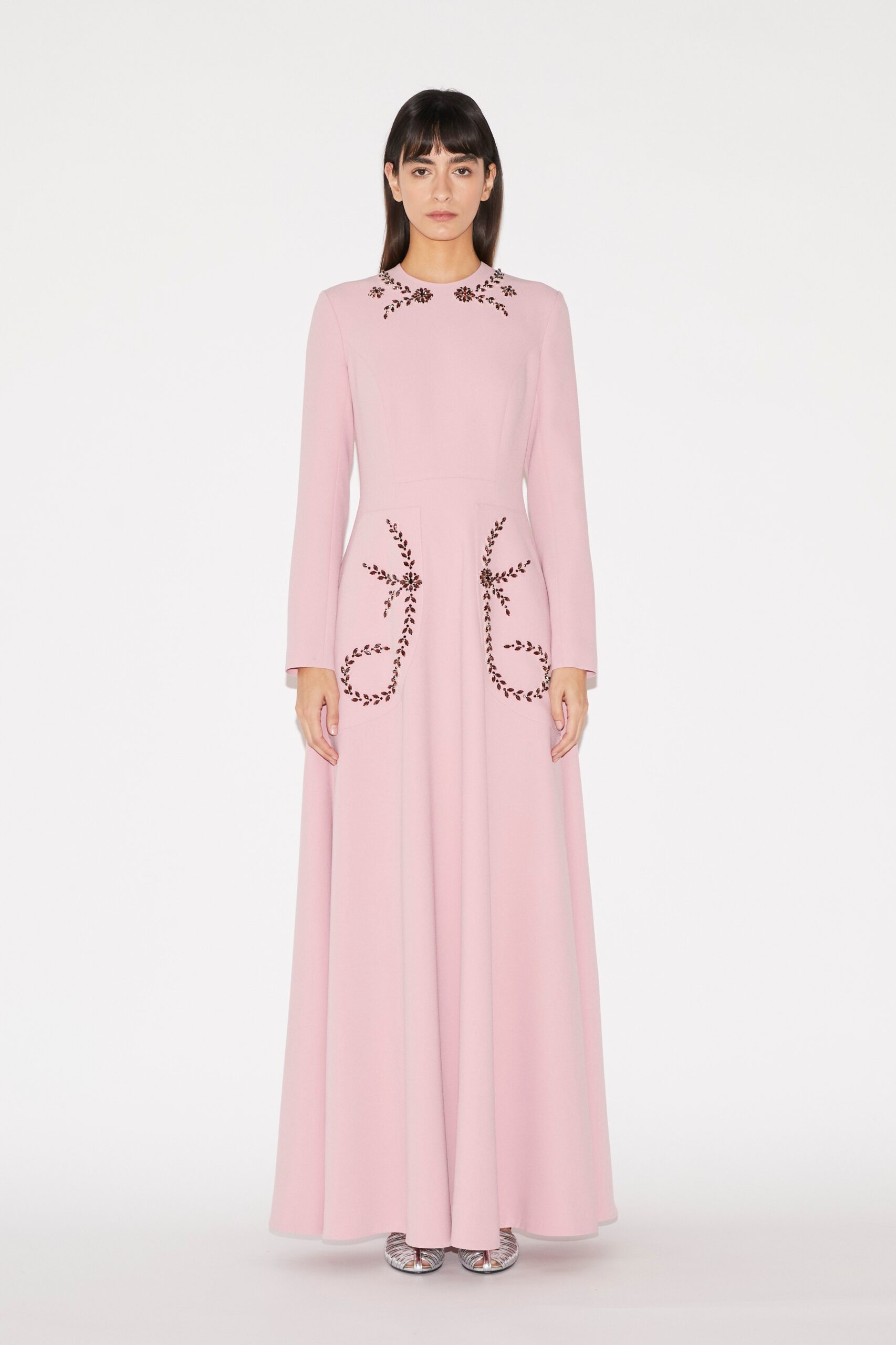 Huishan Zhang Eddie gown in pink sable from the Pre-Fall 2026 collection