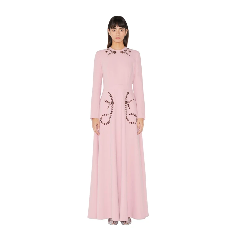 Huishan Zhang Eddie gown in pink sable from the Pre-Fall 2026 collection