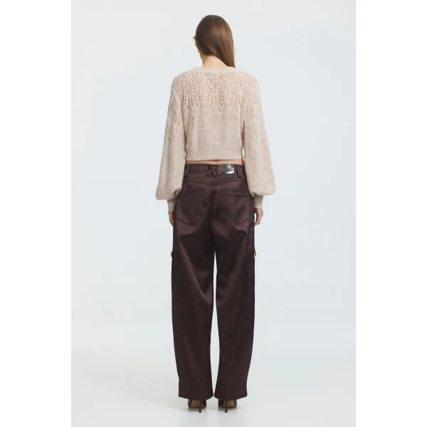 Aje Brielle Lace Knit Cardigan
