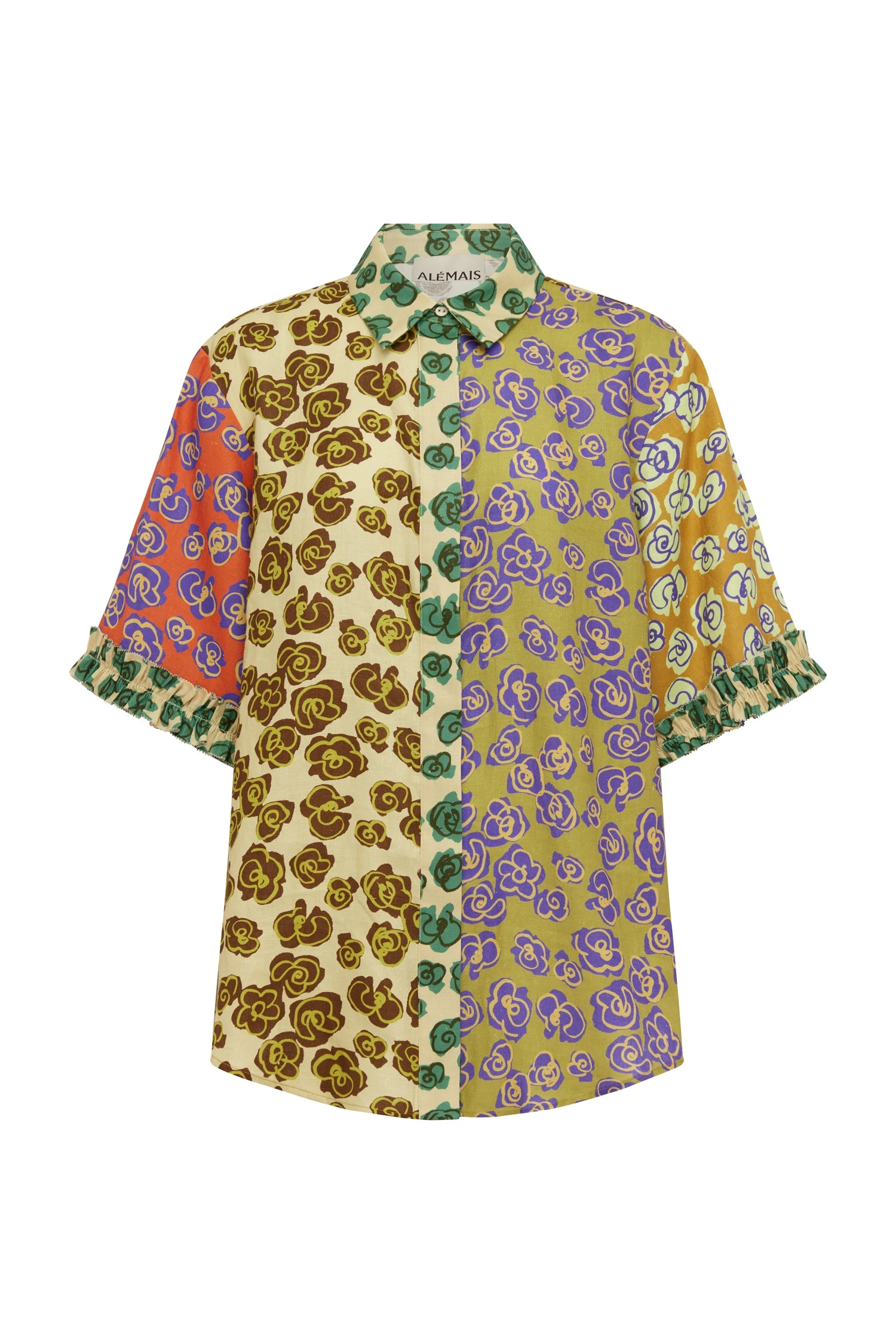 Patty Spliced Shirt by Alemais - Tops Alémais Patty Spliced Shirt