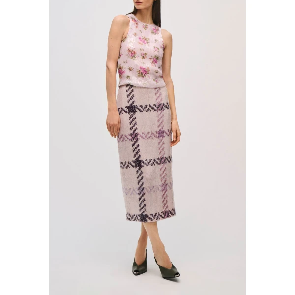 Pailette Windowpane Plaid