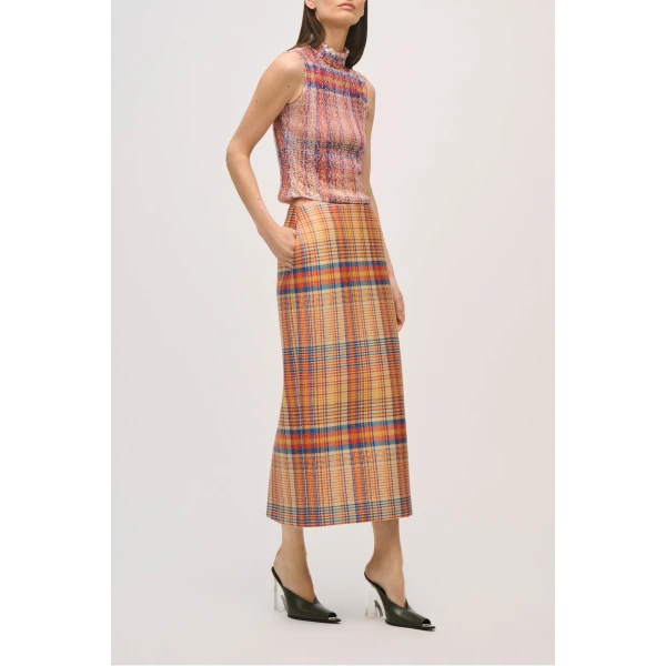 Pailette Orange Plaid