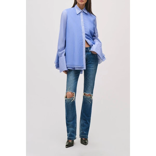 Blue Herringbone