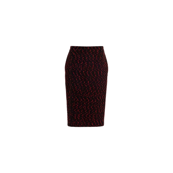 Elie Saab Tweed Midi Skirt
