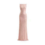 Gemy Maalouf Criss-Cross Beaded Dress