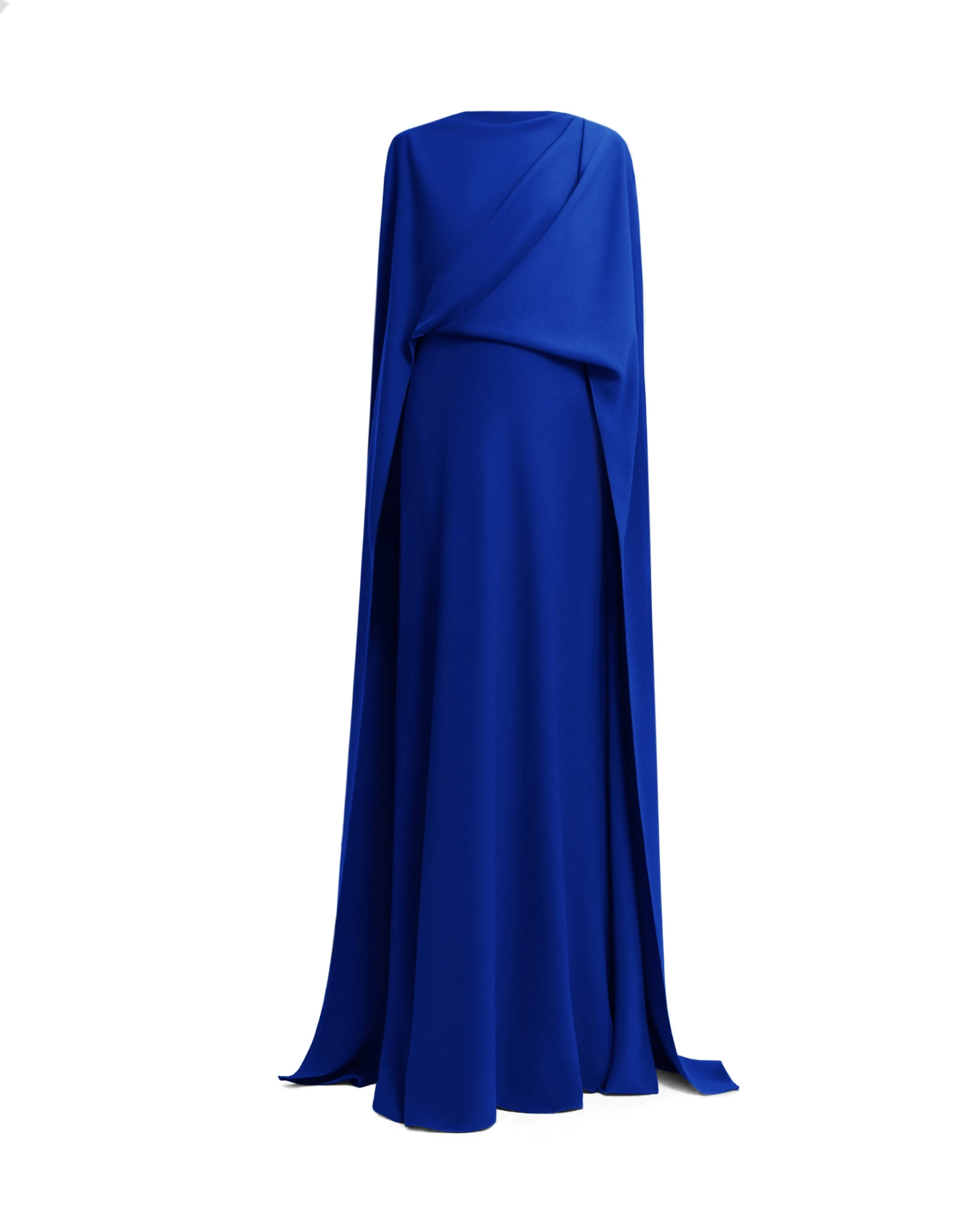 Gemy Maalouf Draped Long Royal Blue Kaftan Gemy Maalouf Draped Long Royal Blue Kaftan