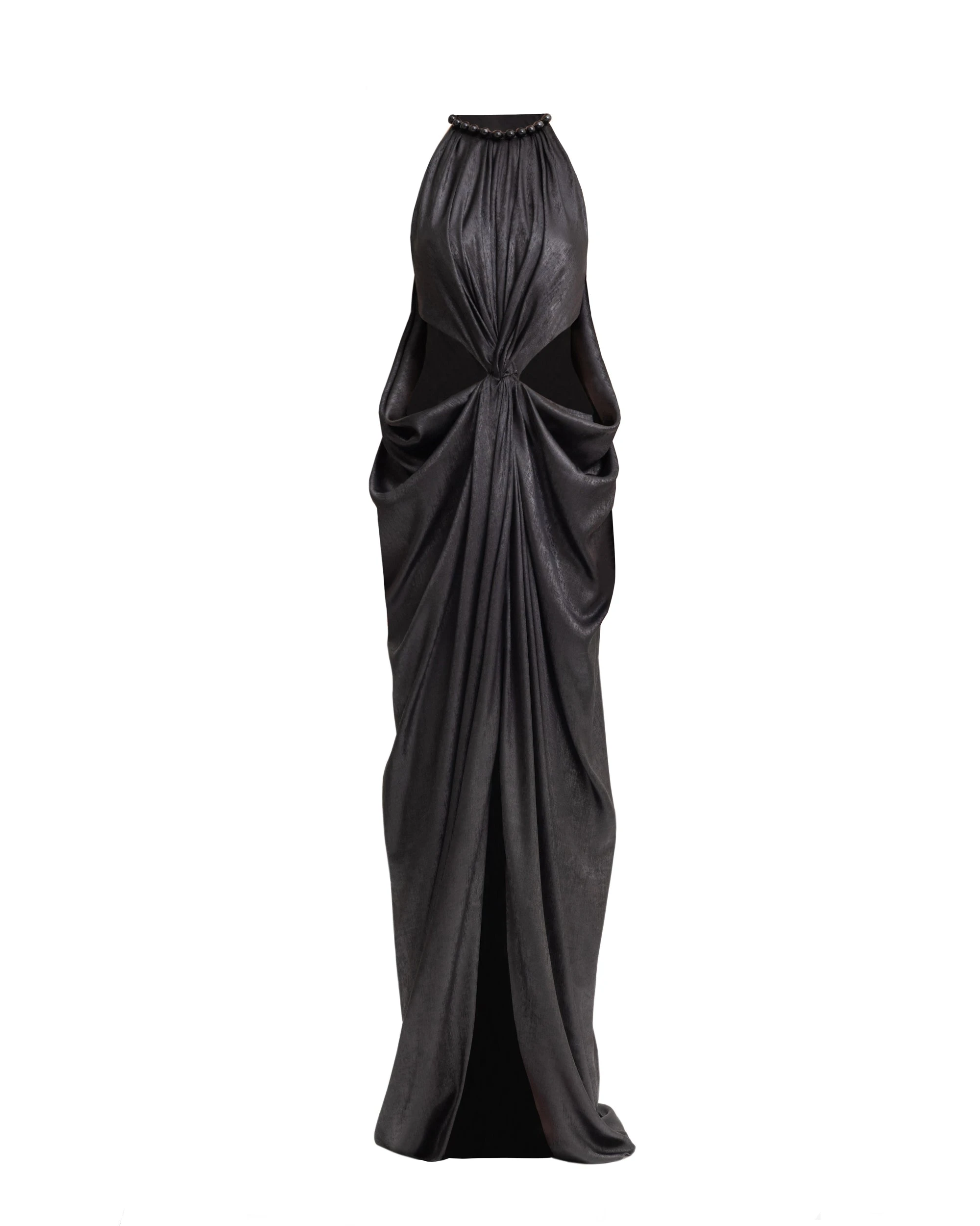 Gemy Maalouf Embellished Draped Lamé Dress Gemy Maalouf Embellished Draped Lamé Dress