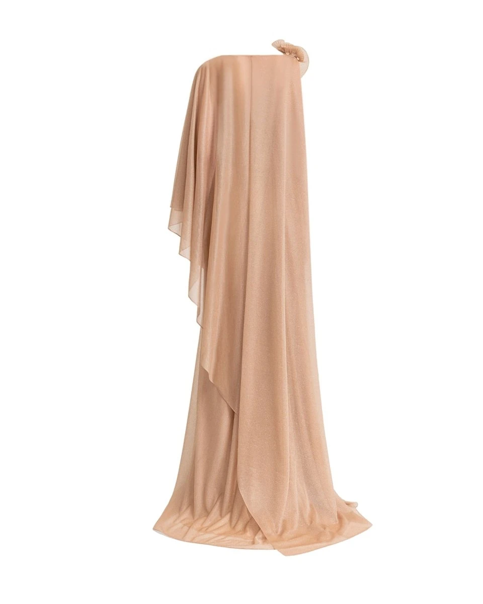 Gemy Maalouf Floral Neckline Asymmetrical Dress Gemy Maalouf Floral Neckline Asymmetrical Dress