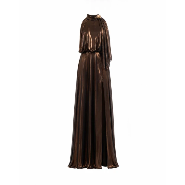 Gemy Maalouf Halter Scarf Dress