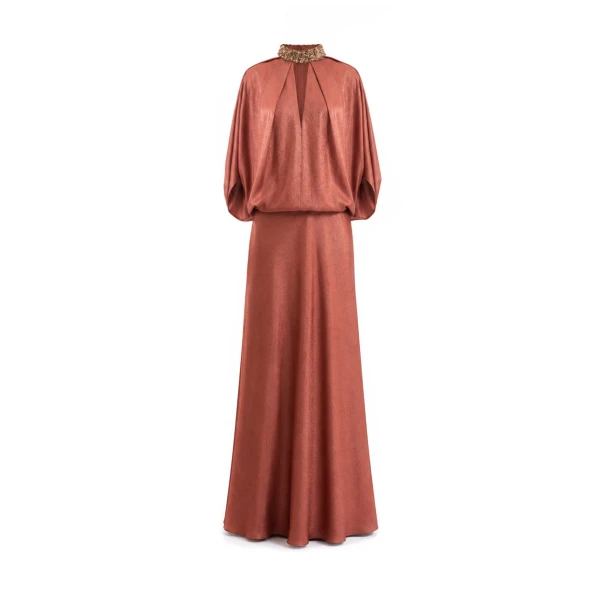 Gemy Maalouf Keyhole Batwing Dress