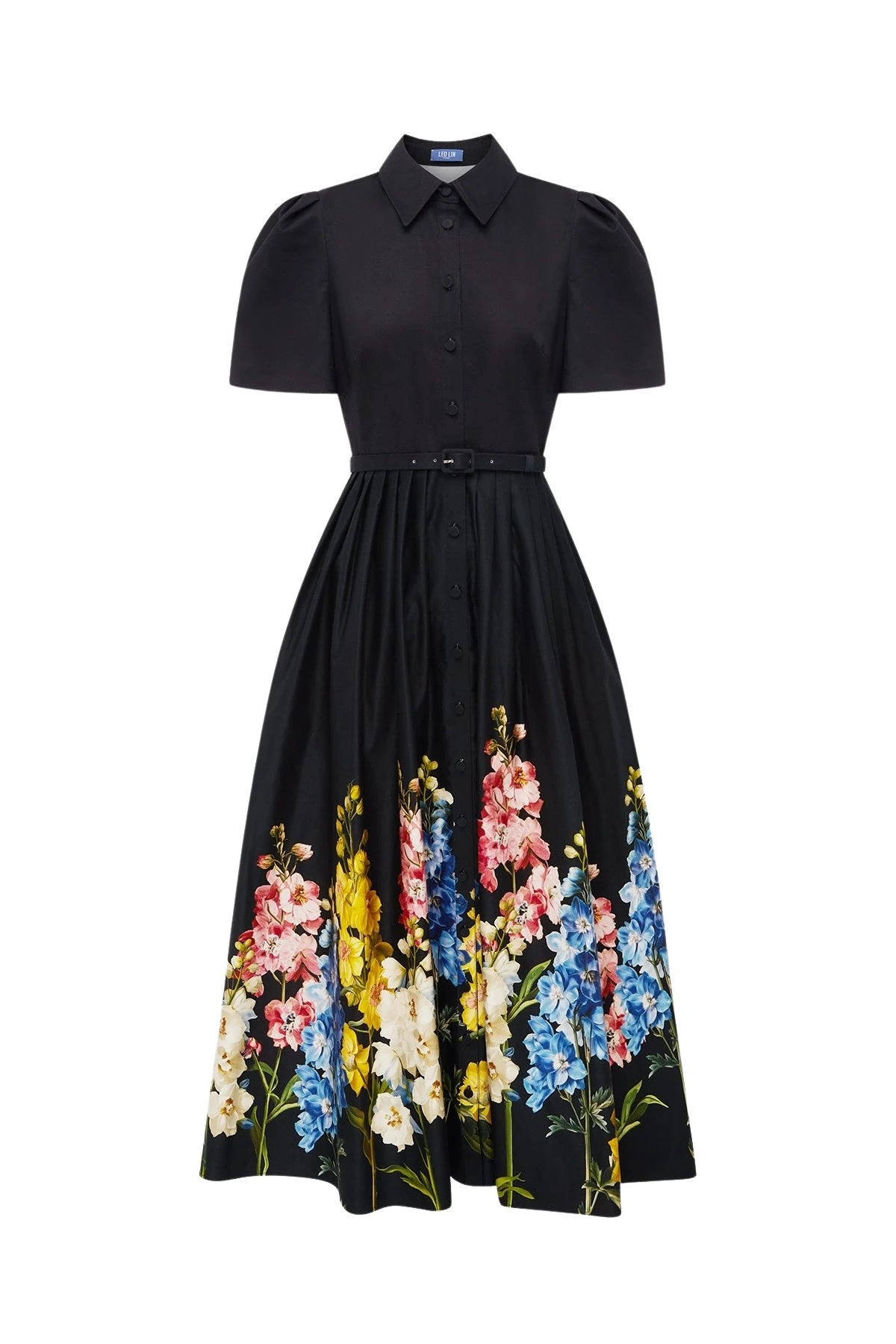 Leo-Lin-Bianca-Short-Sleeve-Midi-Dress-in-Snapdragon-Print-in-Ebony86429_nobg Leo Lin