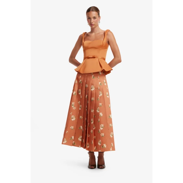 Lily Print in Ochre