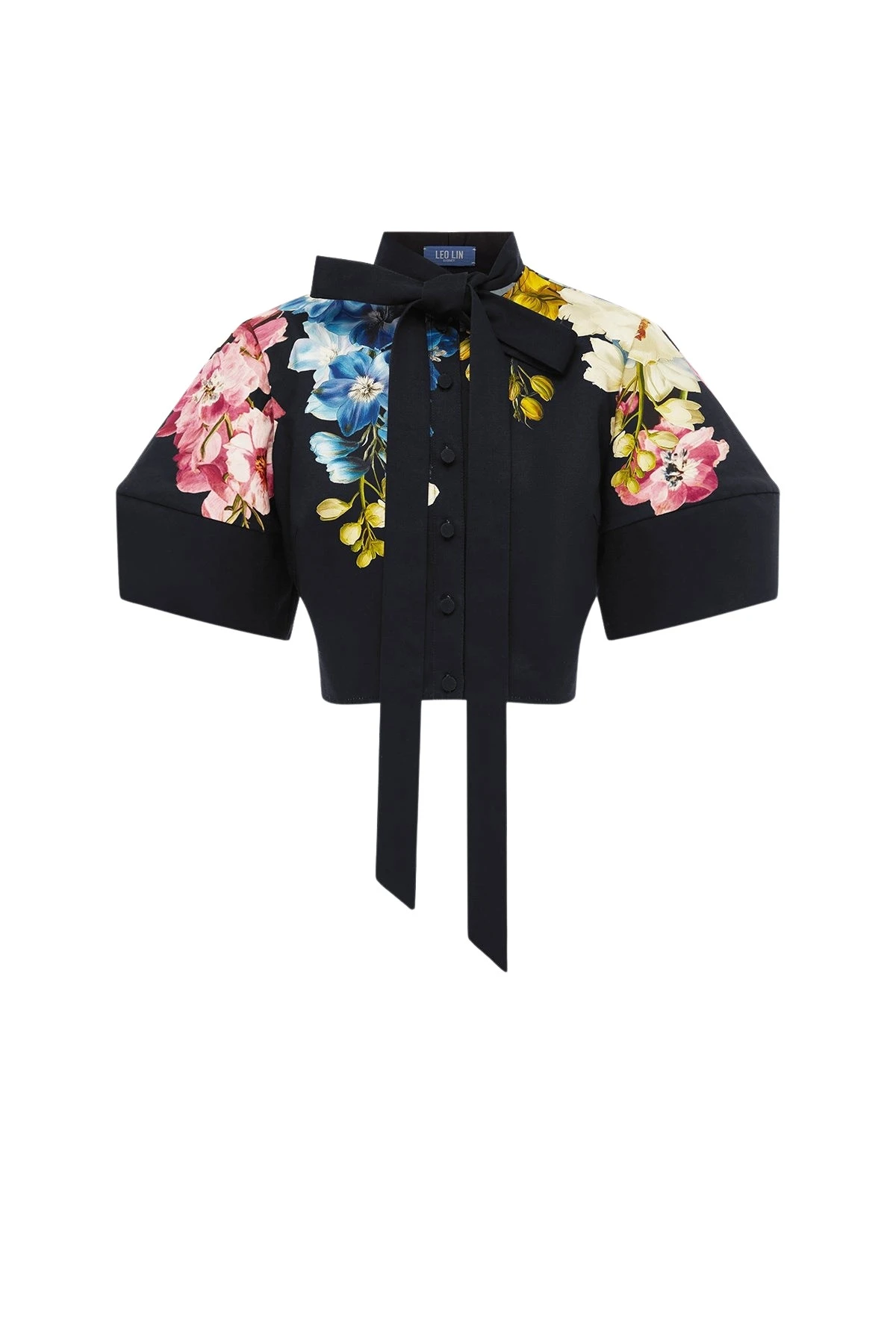 Leo-Lin-Molly-Puff-Sleeve-Top-in-Snapdragon-Print-in-Ebony93998_nobg Leo Lin