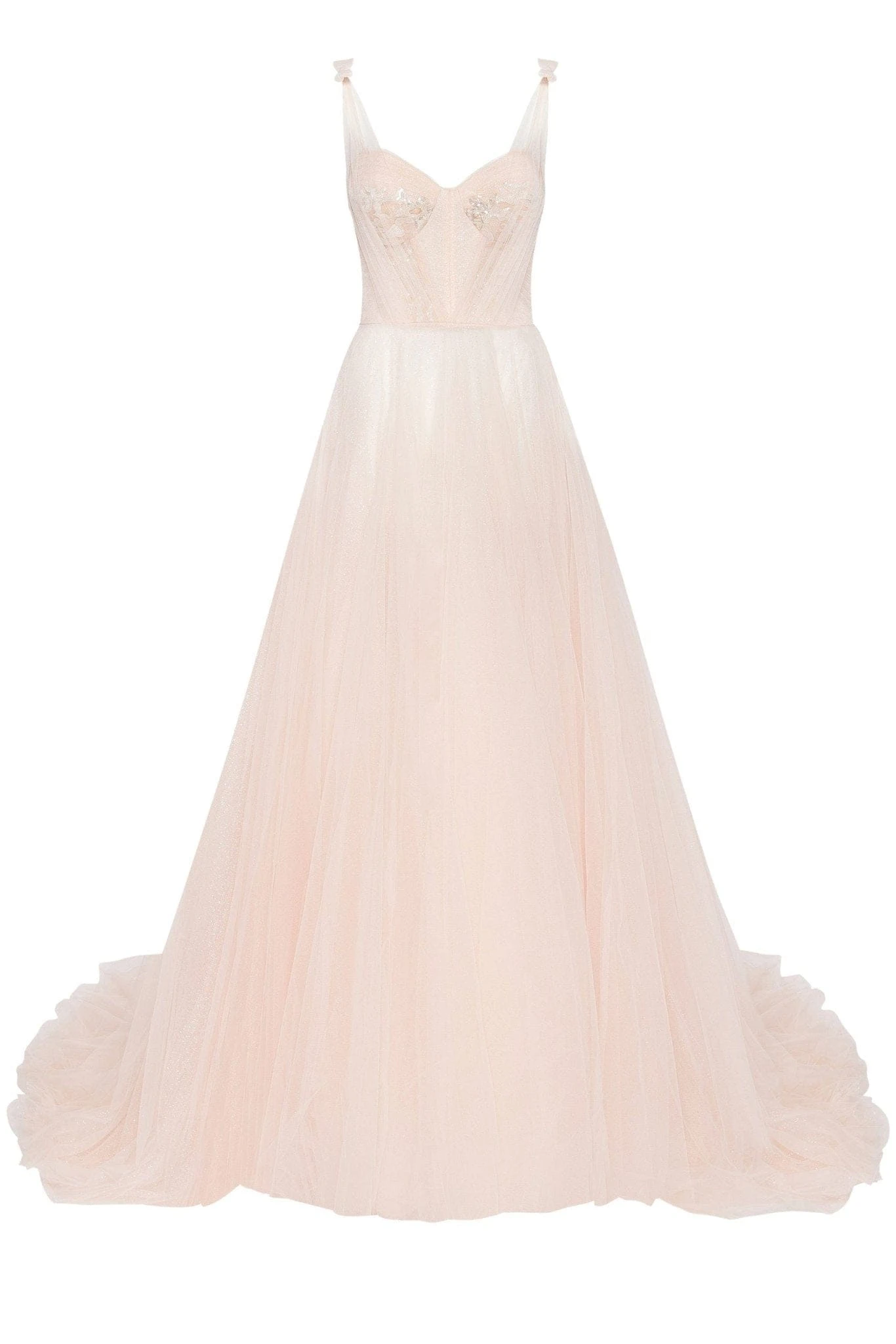 Milla Peach Multi-Layered Tulle Gown - Dresses - Ukrainian Luxury Evening Gown at Luxury Shoes Milla dresses