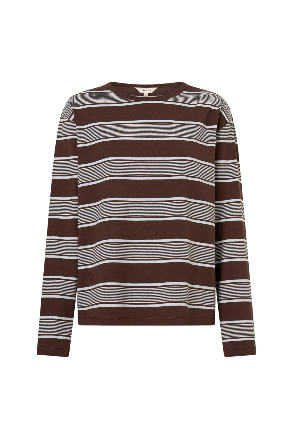 Oroton-Long-Sleeve-Stripe-Tee-Chocolate95699_nobg Oroton