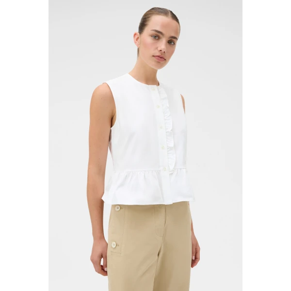 Oxford Peplum Top