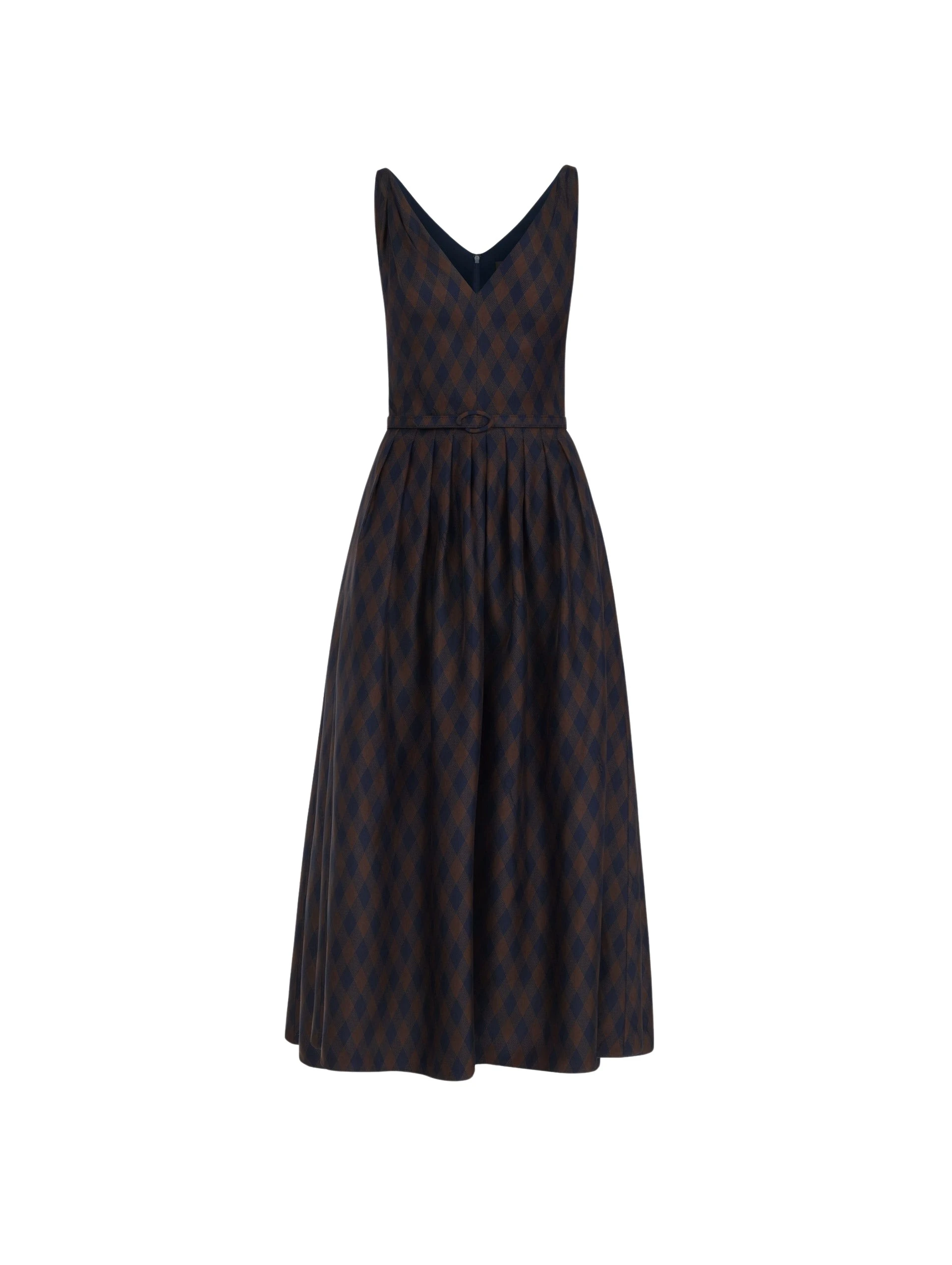Oscar-de-la-Renta-Argyle-Silk-Twill-Dress35802_nobg Oscar de la Renta Argyle Silk Twill Dress
