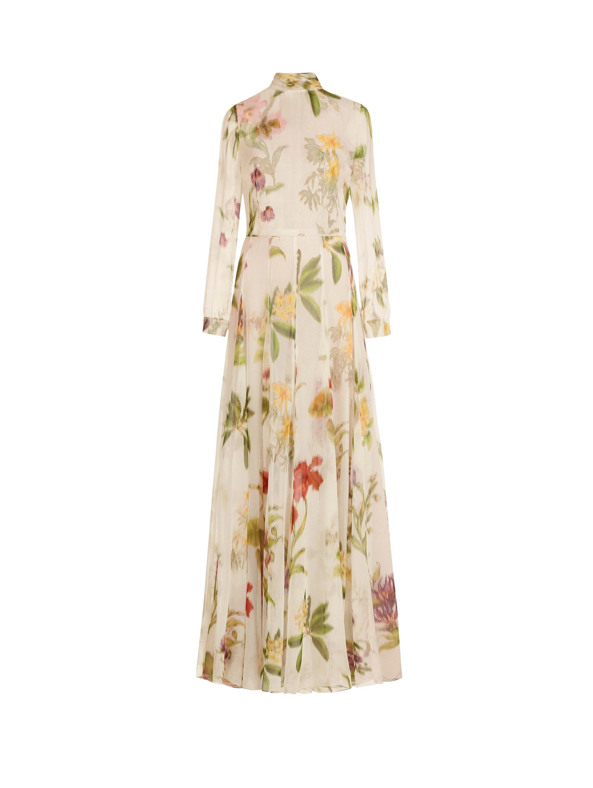 Oscar-de-la-Renta-Chine-Dominican-Mixed-Floral-Chiffon-Gown54071_nobg Oscar de la Renta Chiné Dominican Mixed-Floral Chiffon Gown