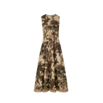Oscar de la Renta Chiné Palm Leaves Dress - Dresses - American Luxury Evening Wear at Luxury Shoes 