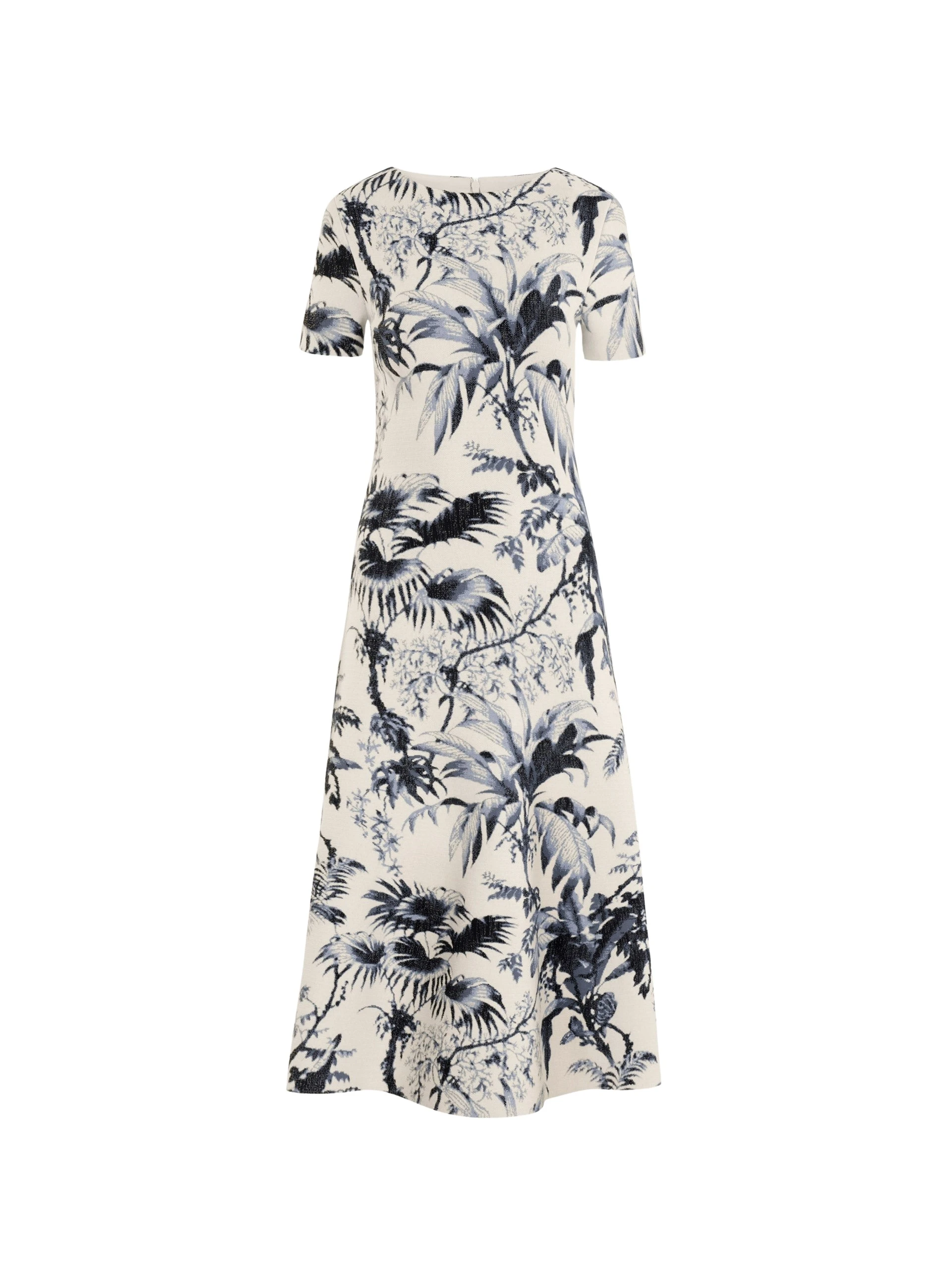 Oscar-de-la-Renta-Chine-Palm-Leaves-Knit-Dress33133_nobg Oscar de la Renta Chiné Palm Leaves Knit Dress - Dresses - American Luxury Evening Wear at Luxury Shoes