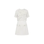Oscar de la Renta Crystal Floral Embroidered Cocktail Dress - Dresses - American Luxury Evening Wear at Luxury Shoes 