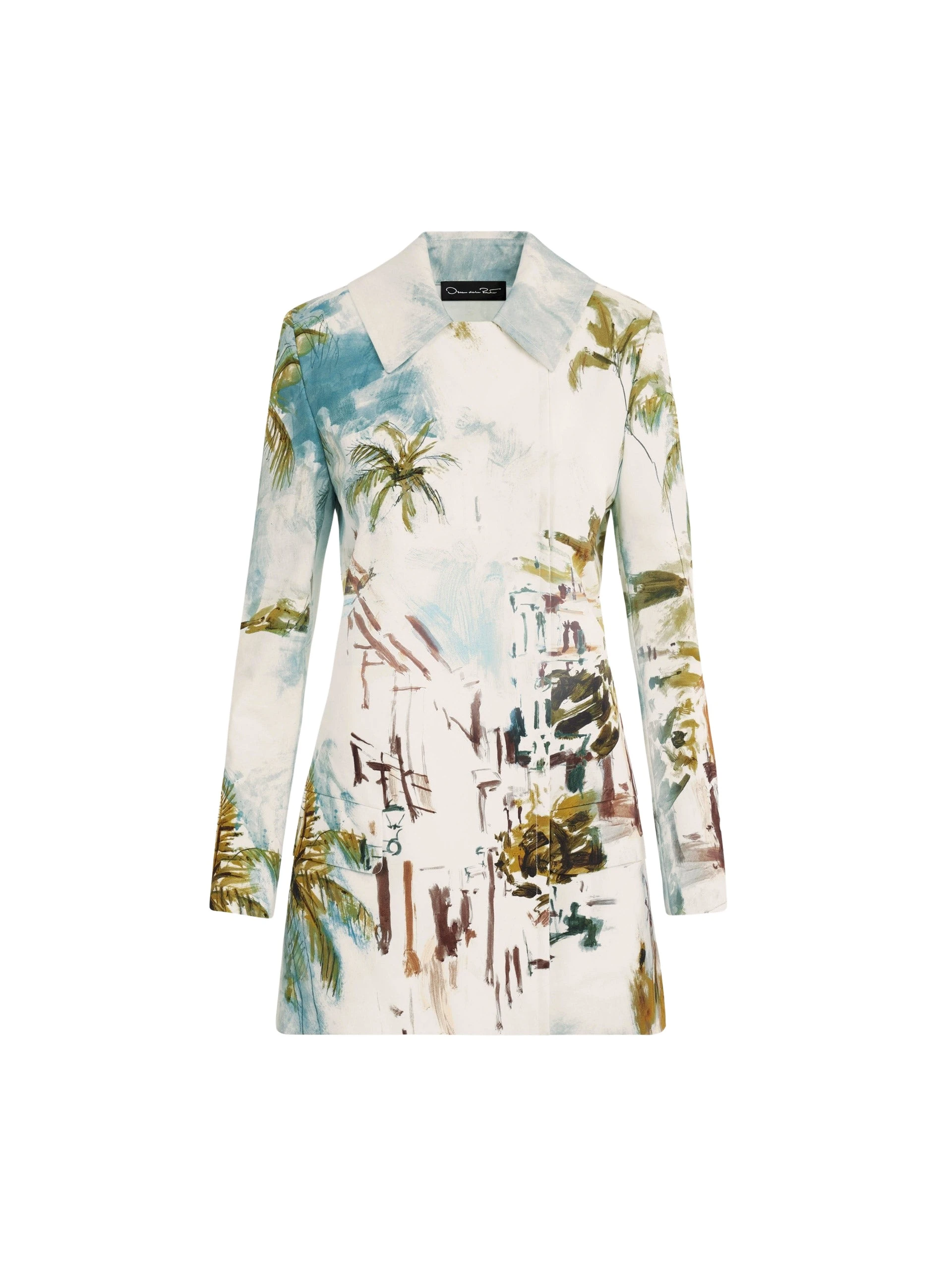 Oscar-de-la-Renta-Dominican-Landscape-Cotton-Poplin-Coat56882_nobg Oscar de la Renta Dominican Landscape Cotton Poplin Coat - Coats - American Luxury Evening Wear at Luxury Shoes