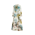 Oscar de la Renta Dominican Landscape Cotton Poplin Short-Sleeve Dress - Dresses - American Luxury Evening Wear at Luxury Shoes 