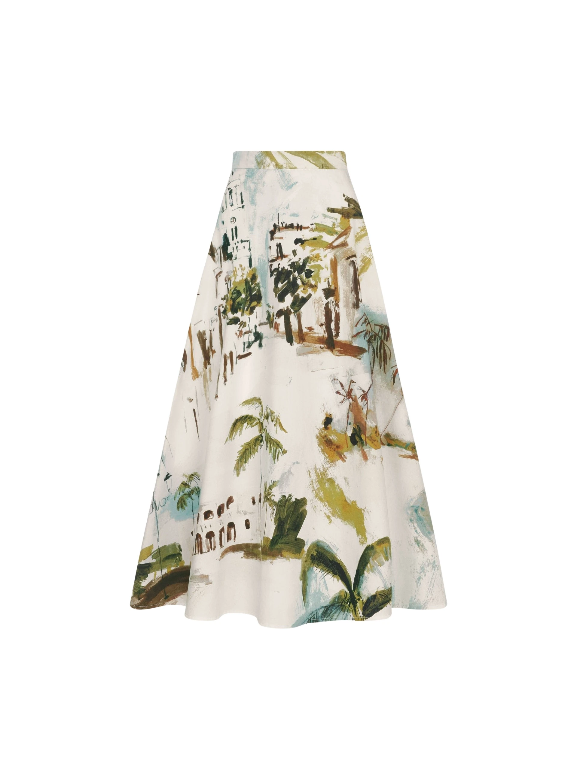 Oscar-de-la-Renta-Dominican-Landscape-Cotton-Poplin-Skirt41966_nobg Oscar de la Renta Dominican Landscape Cotton Poplin Skirt