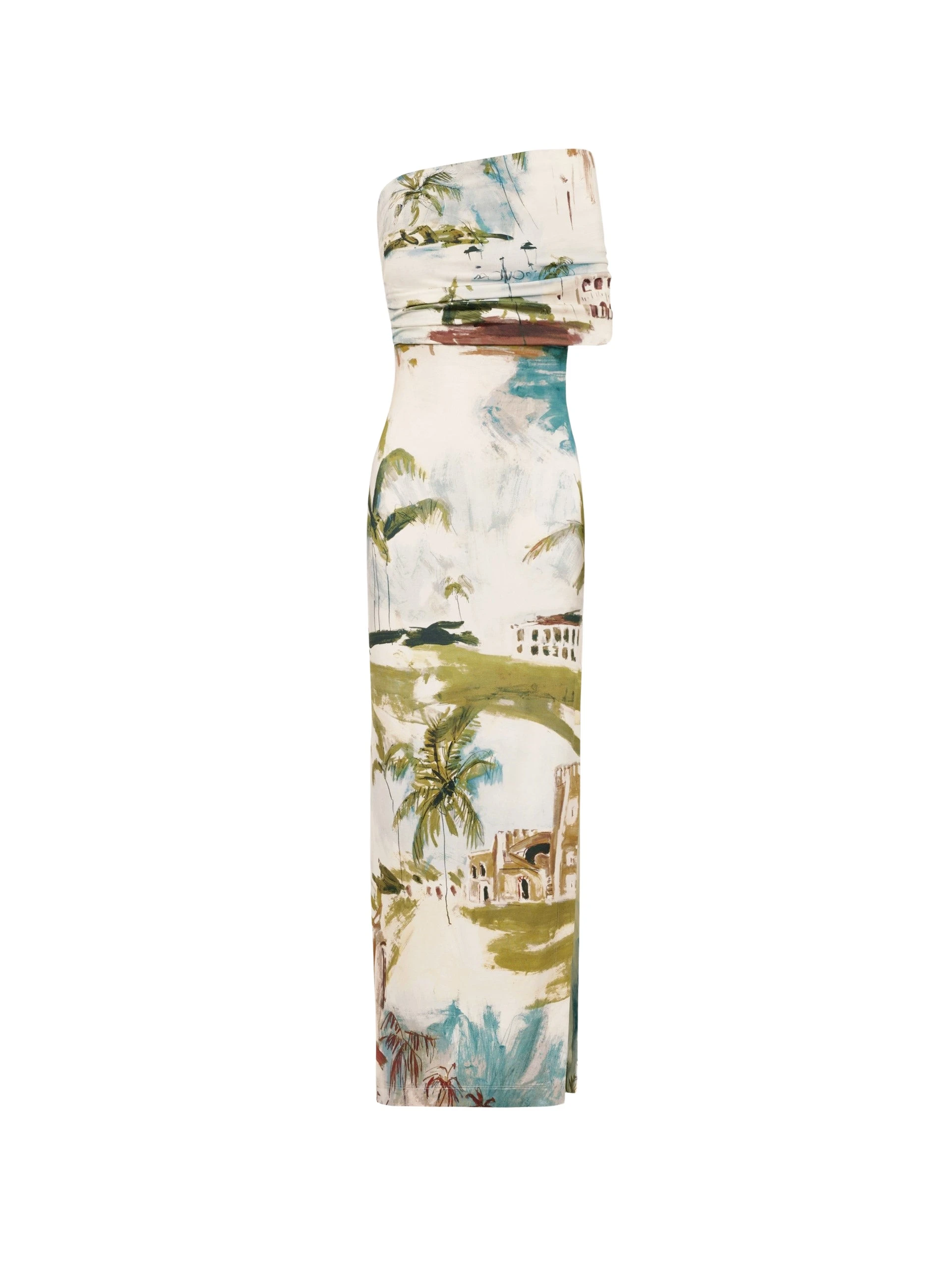 Oscar-de-la-Renta-Dominican-Landscape-Jersey-Gown13988_nobg Oscar de la Renta Dominican Landscape Jersey Gown - Dresses - American Luxury Evening Wear at Luxury Shoes
