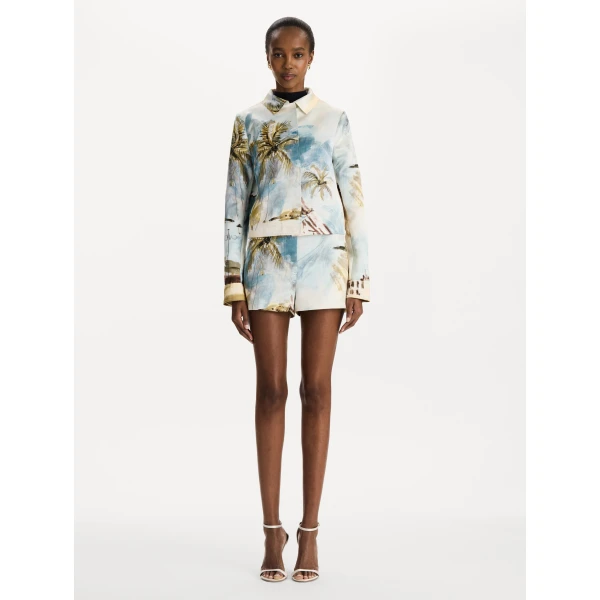 Oscar de la Renta Dominican Landscape Shorts - Shorts - American Luxury Evening Wear at Luxury Shoes 